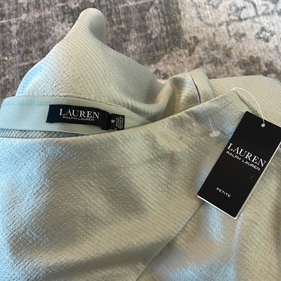 LAUREN RALPH LAUREN Petite Knee Length Sleek Skirt Light Green - Picture 3 of 4